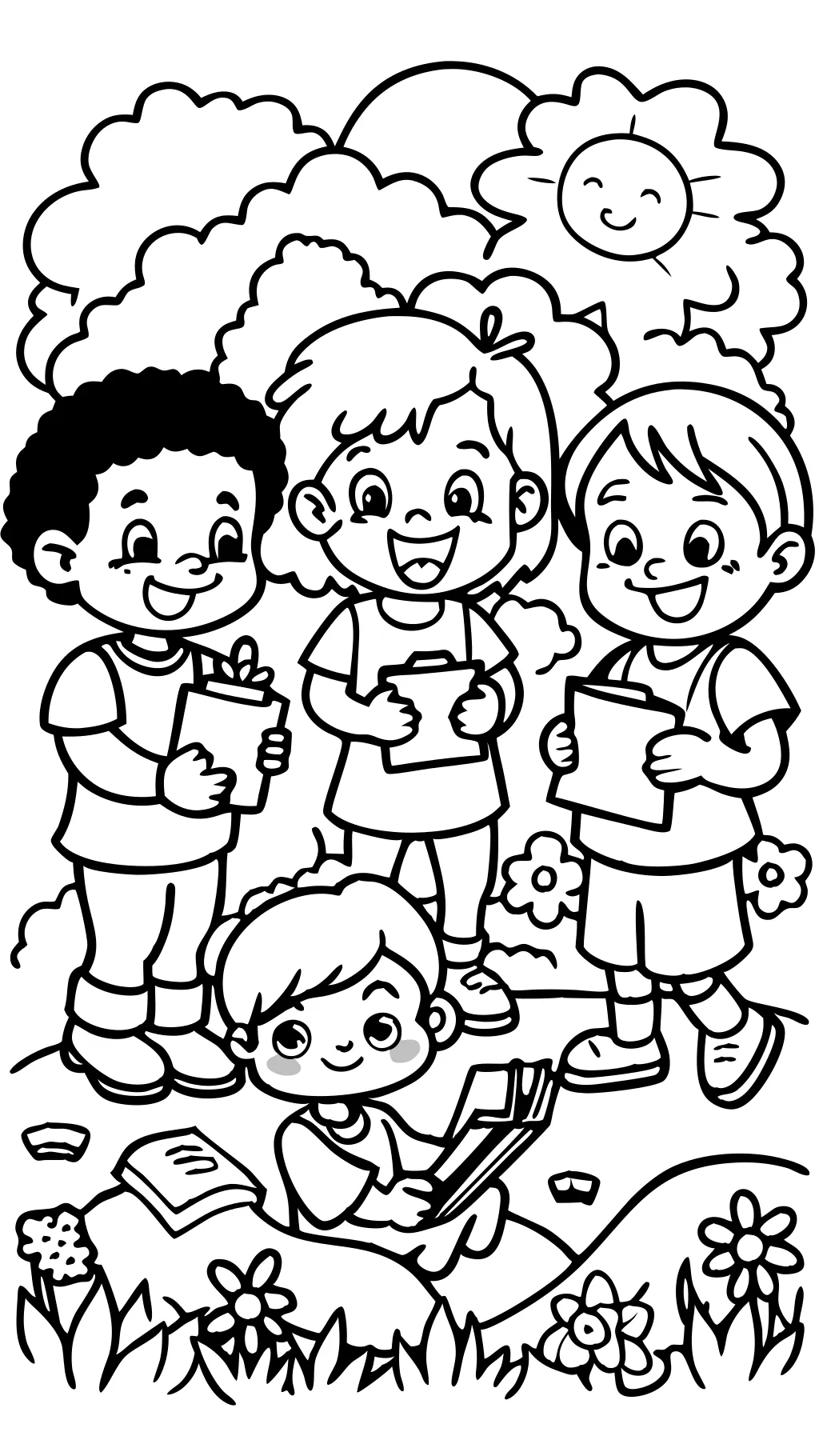 sharing coloring page